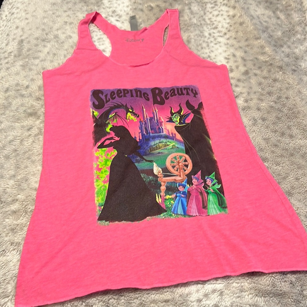Sleeping Beauty pink tank top size small New without tags.